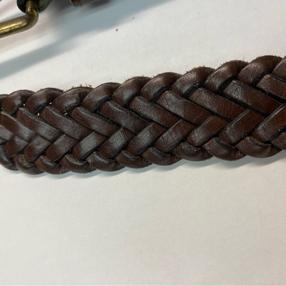Braided Genuine Leather Belt, From Turkey, Brown, Brass Hardware,Unisex, Size 36 - Picture 8 of 8